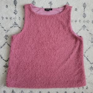 Banana Republic rose pink fluffy sleeveless top